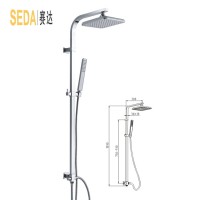 Elegant modern stainless steel bath shower